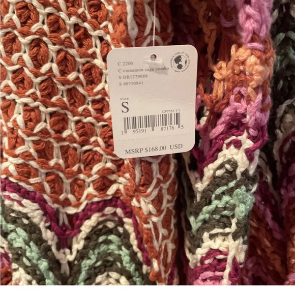 NWT Free People Cinnamon Sage Combo Sweater Small - Picture 2 of 4